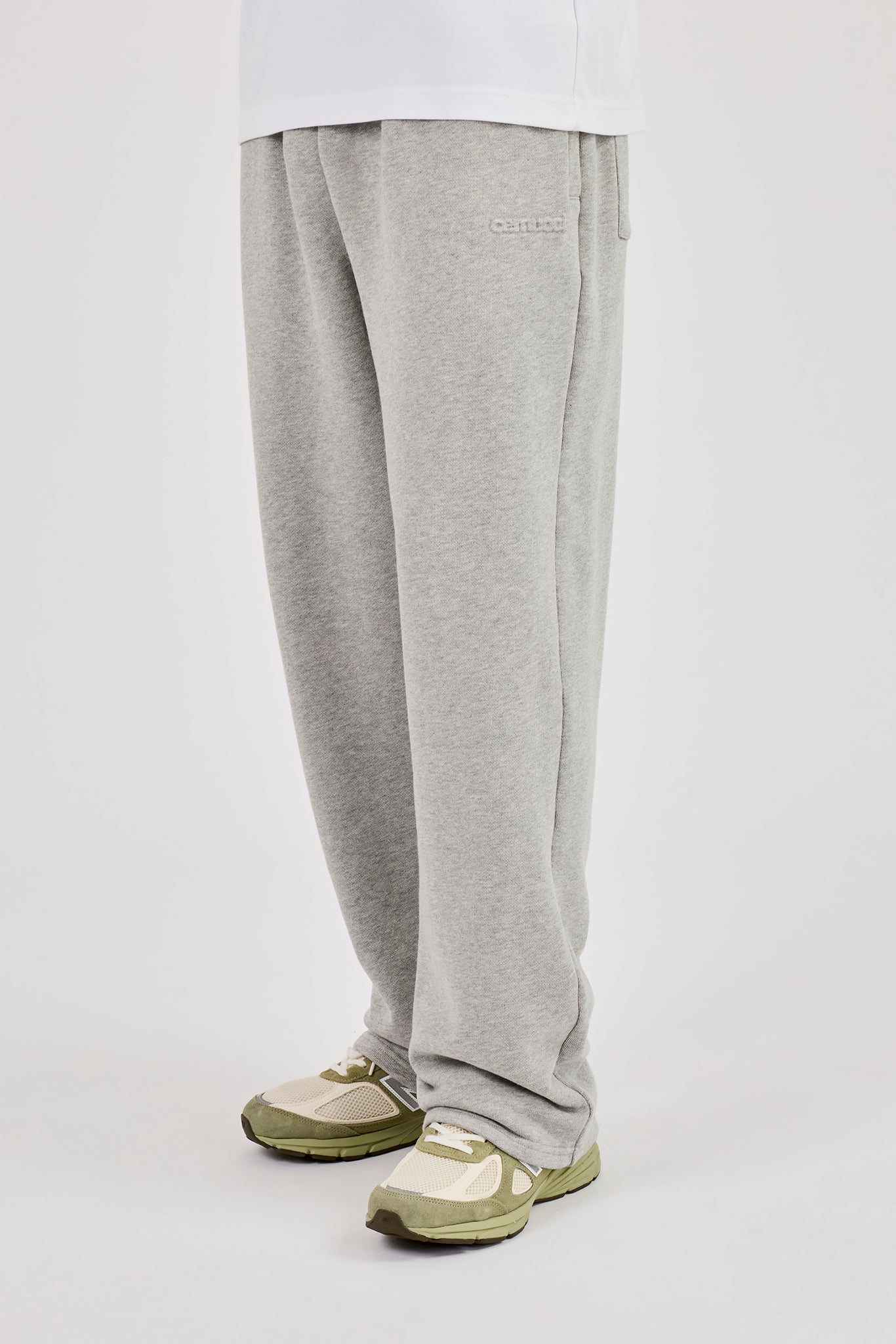 Logo Embossed Relaxed Jogger - Grey Marl